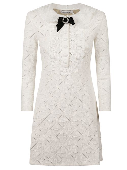 White lace mini dress SELF PORTRAIT | AW25123SWHITE
